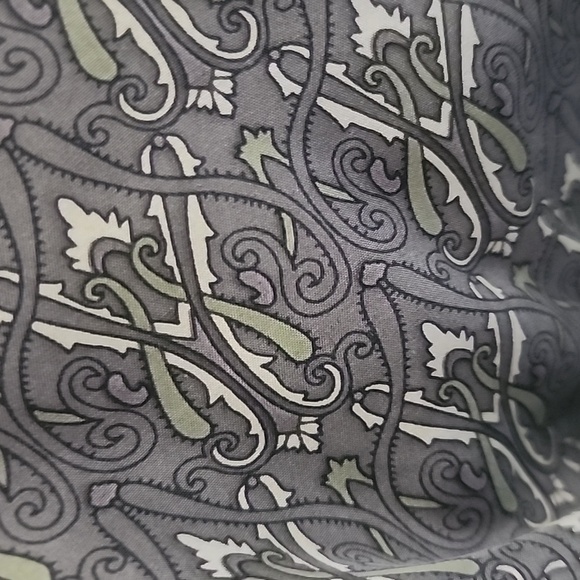 Y2K NY & Co Green Print Silk Slip Skirt - Picture 7 of 7